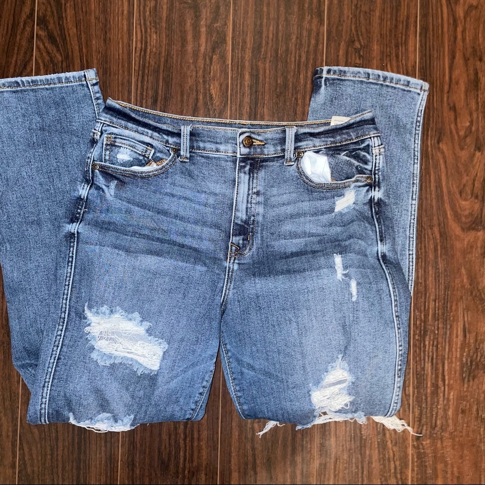 Eunina Distressed Ricky High Rise Boyfriend Jeans